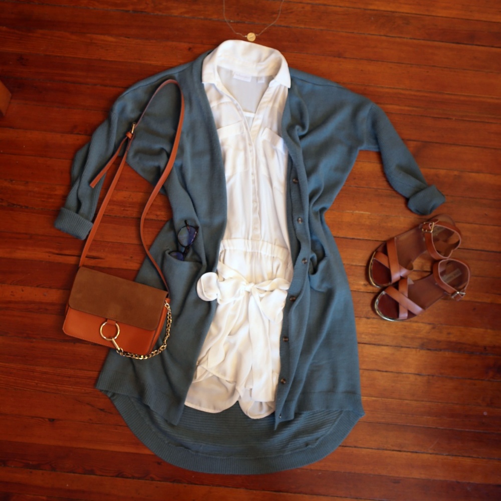 Roolee Whitmore Cardigan in Forest Green